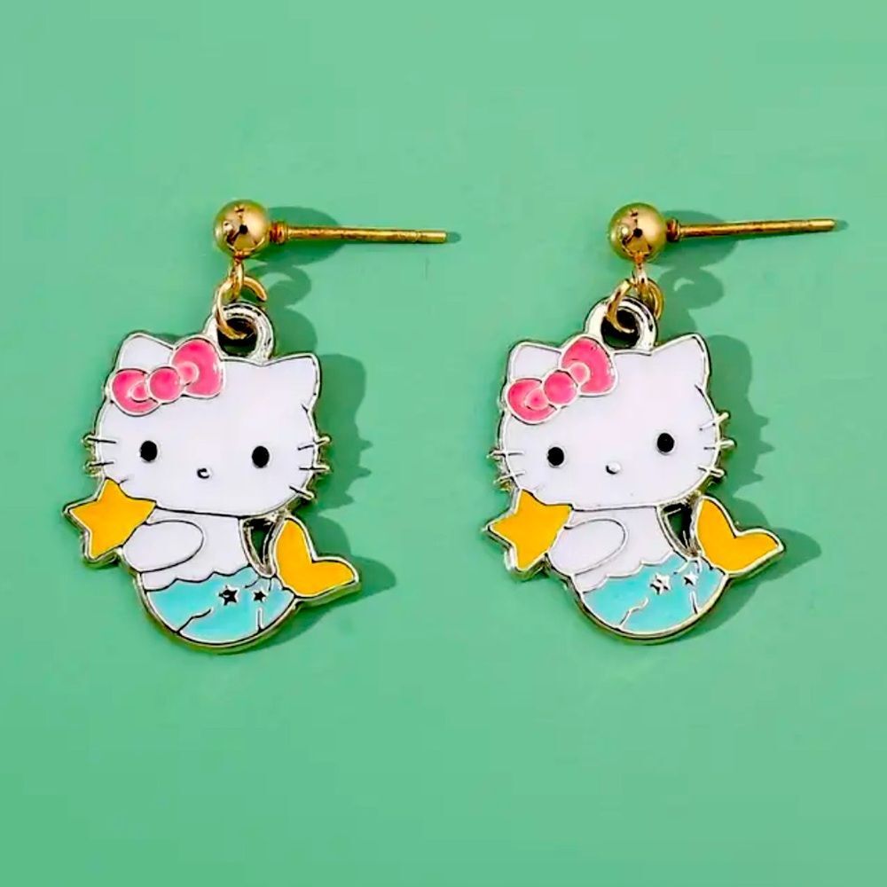Hello kitty Mermaid cute post earrings by Sanrio Girls Adults gift new